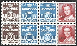 FRIMÆRKER DANMARK | 1983 - AFA HS 6 - Hæftesammentryk - Dobbeltstribe - Postfrisk